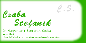 csaba stefanik business card